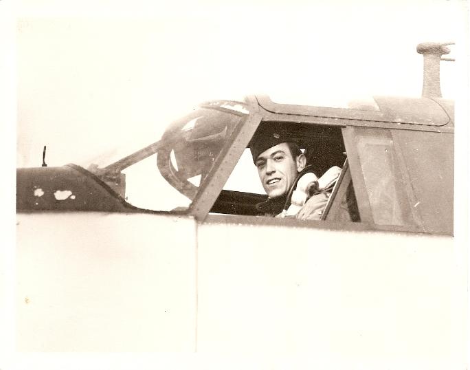 Pilot Henry Heyser in Cockpit of B-26 Martin Marauder